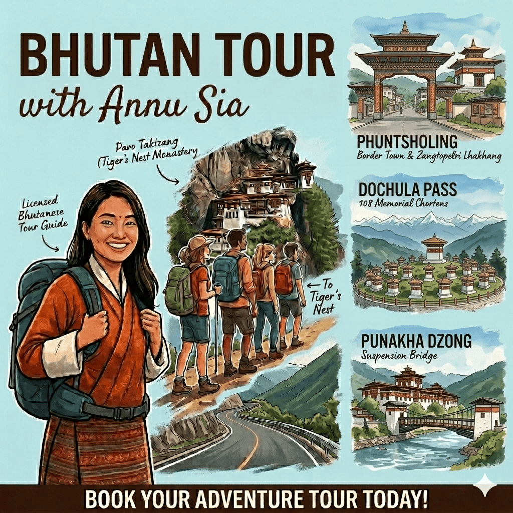 Bhutan 1st Tour With Annu Sia
