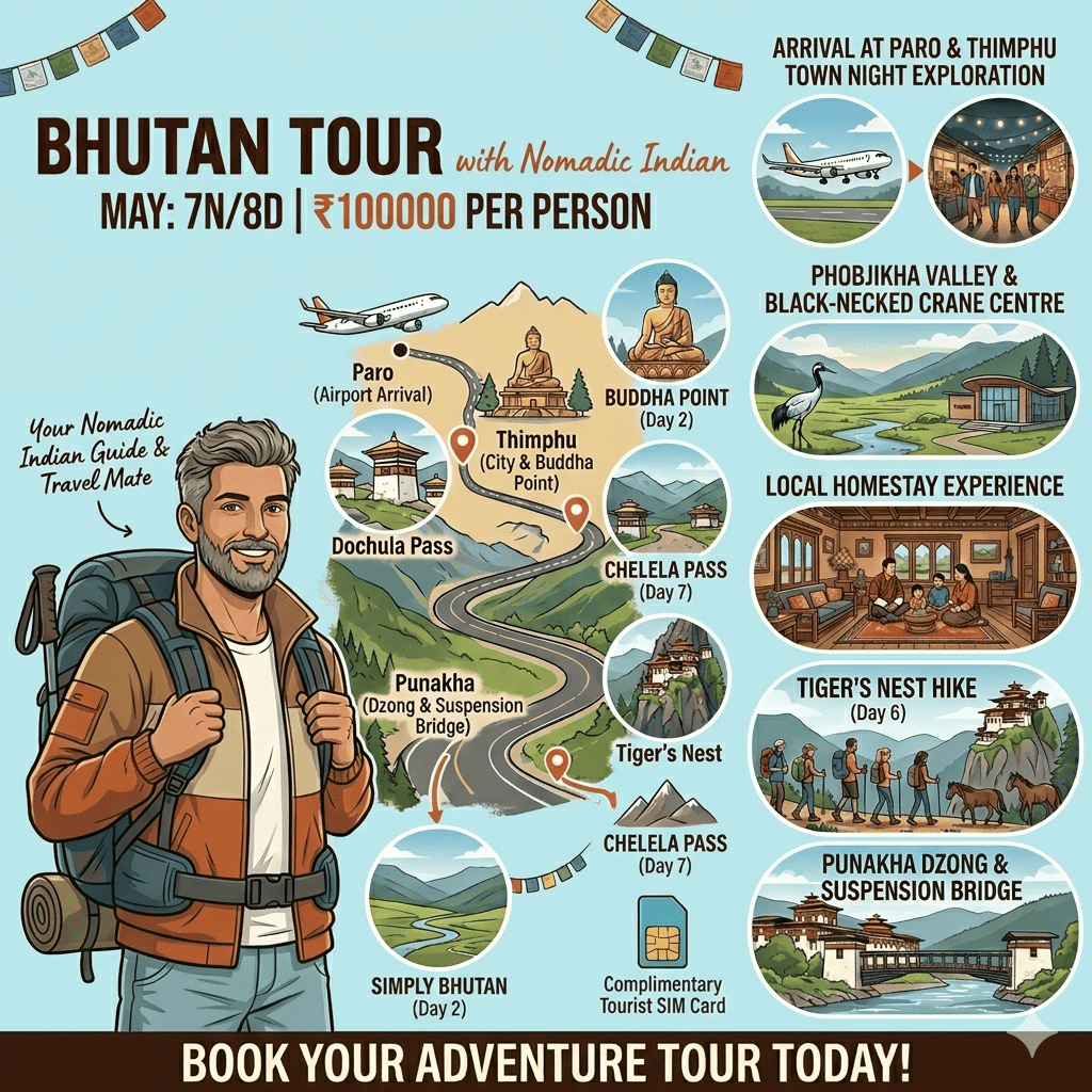 Bhutan Tour With Nomadic Indian